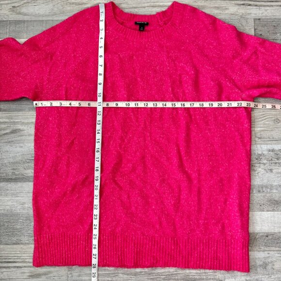 Torrid Bright Pink Long Sleeve Crew Neck Sweater L33 - Picture 4 of 5